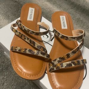 Steve Madden Leopard Pammy Sandals 7.5